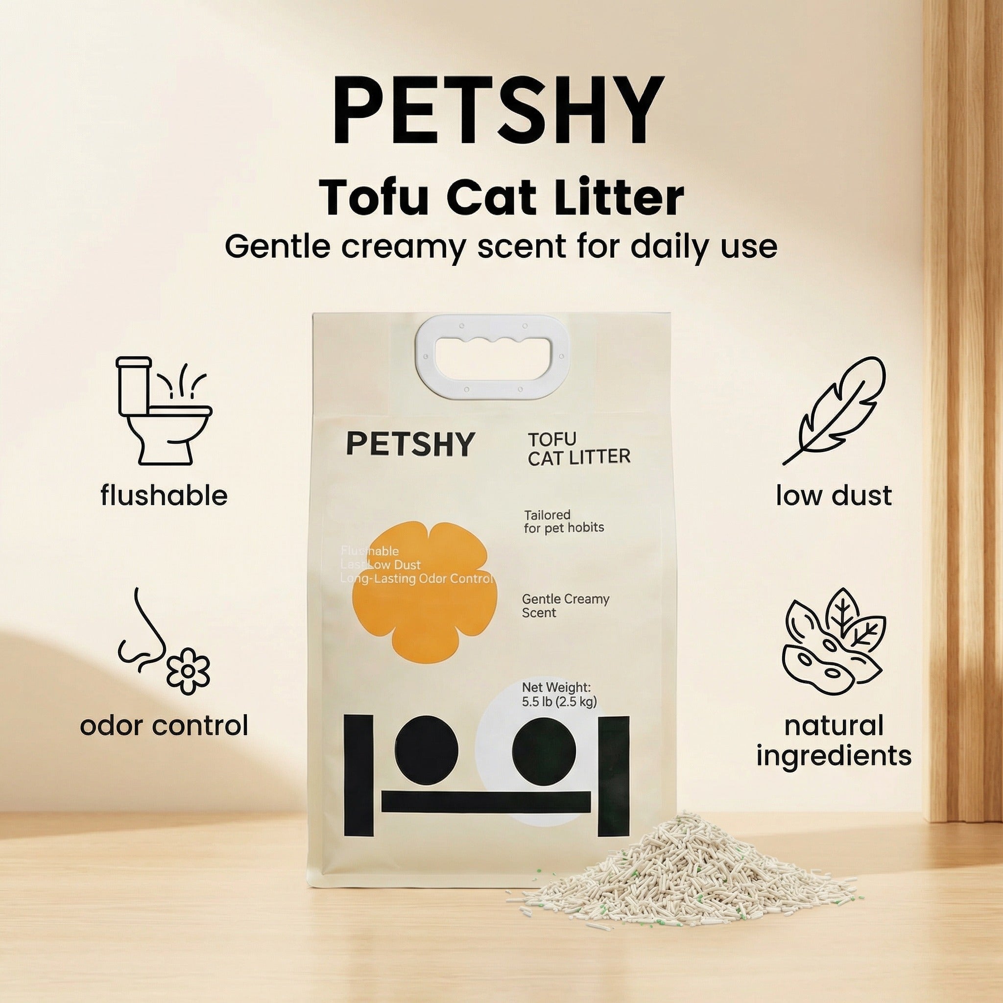 Tofu Cat litter （mild creamy scent）