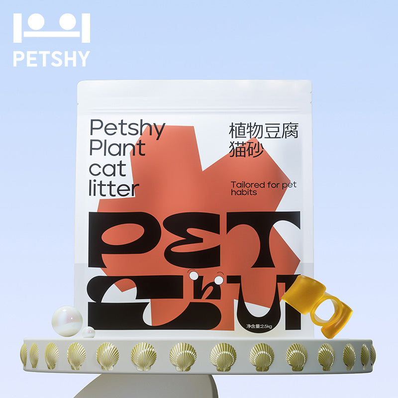 Plant mix tofu cat litter