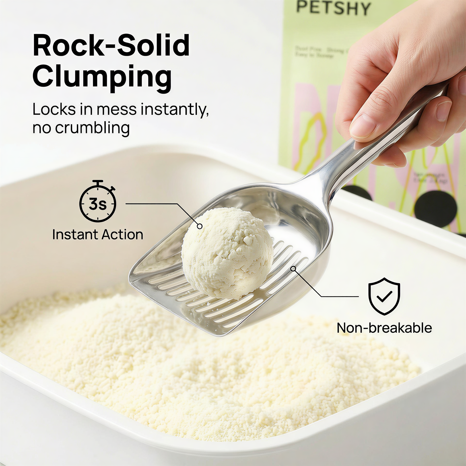 Cassava cat litter