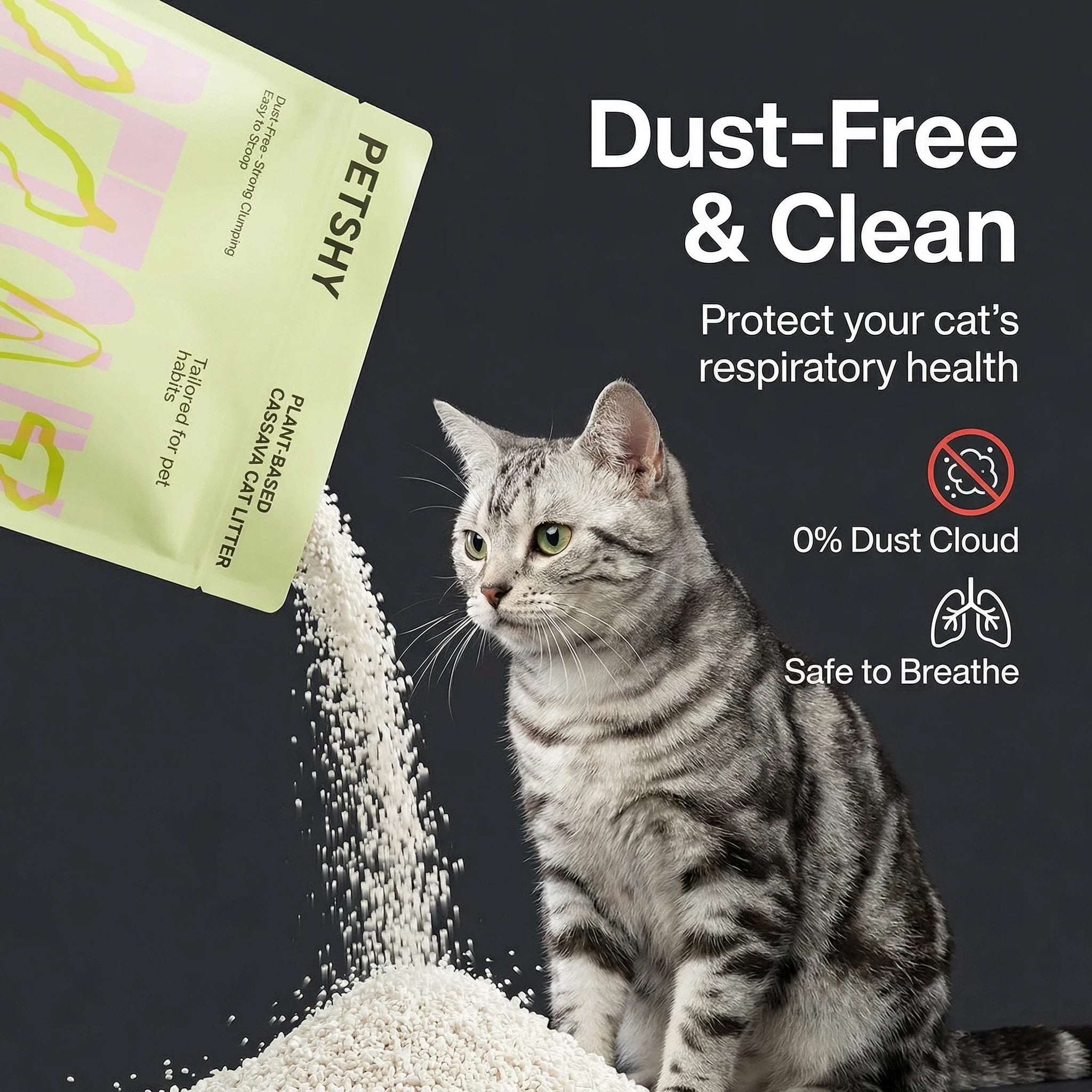 Cassava cat litter
