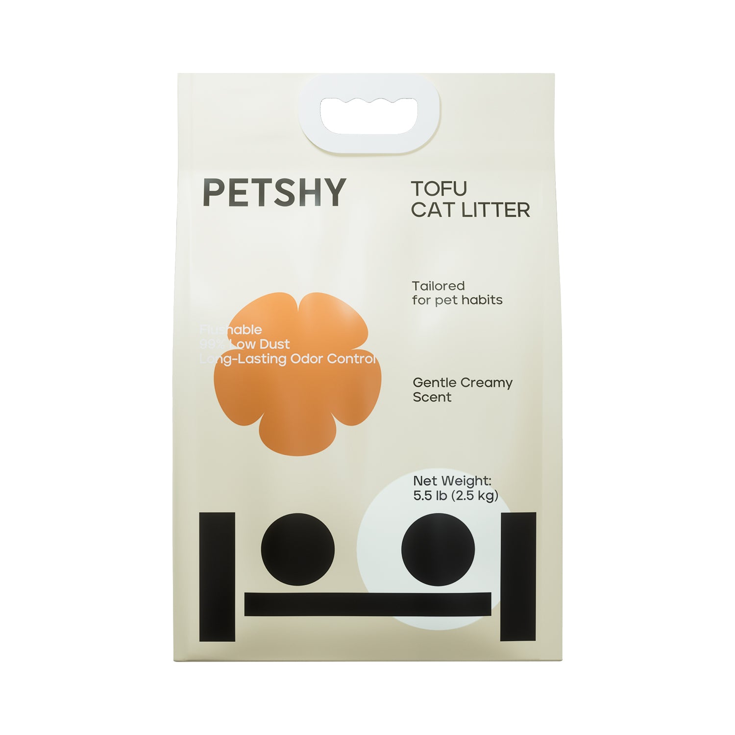 Petshy Tofu Cat litter (Mild Creamy Scent）2.5KG