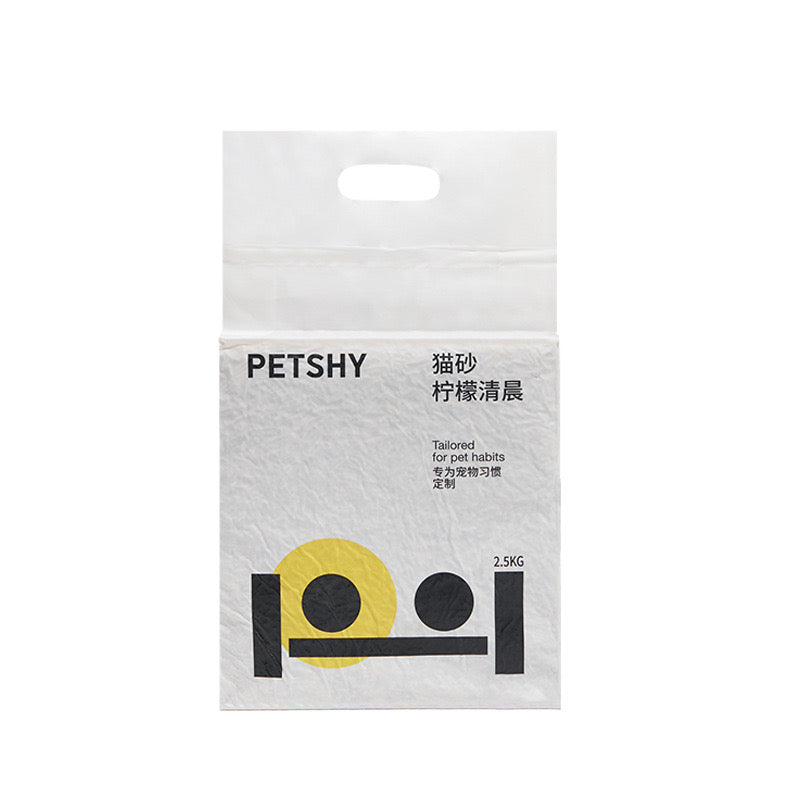 2mm Lemon Tofu Cat Litter Fine Mixed Bentonite Deodorant Dust-free