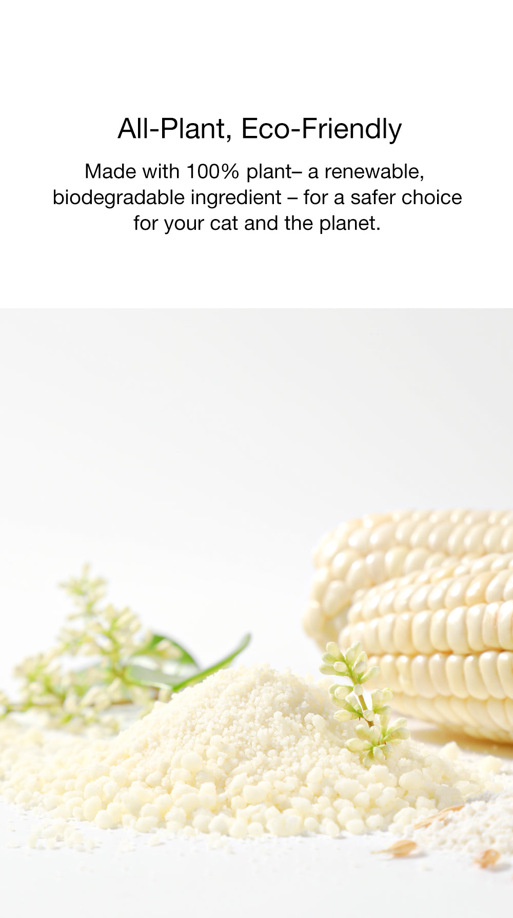 Cassava cat litter